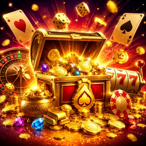 Cabeçalho de promoções do cassino f79.com com fichas e prêmios em destaque