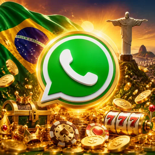 Jogador brasileiro conversando com o canal de WhatsApp de suporte do f79.com pelo celular